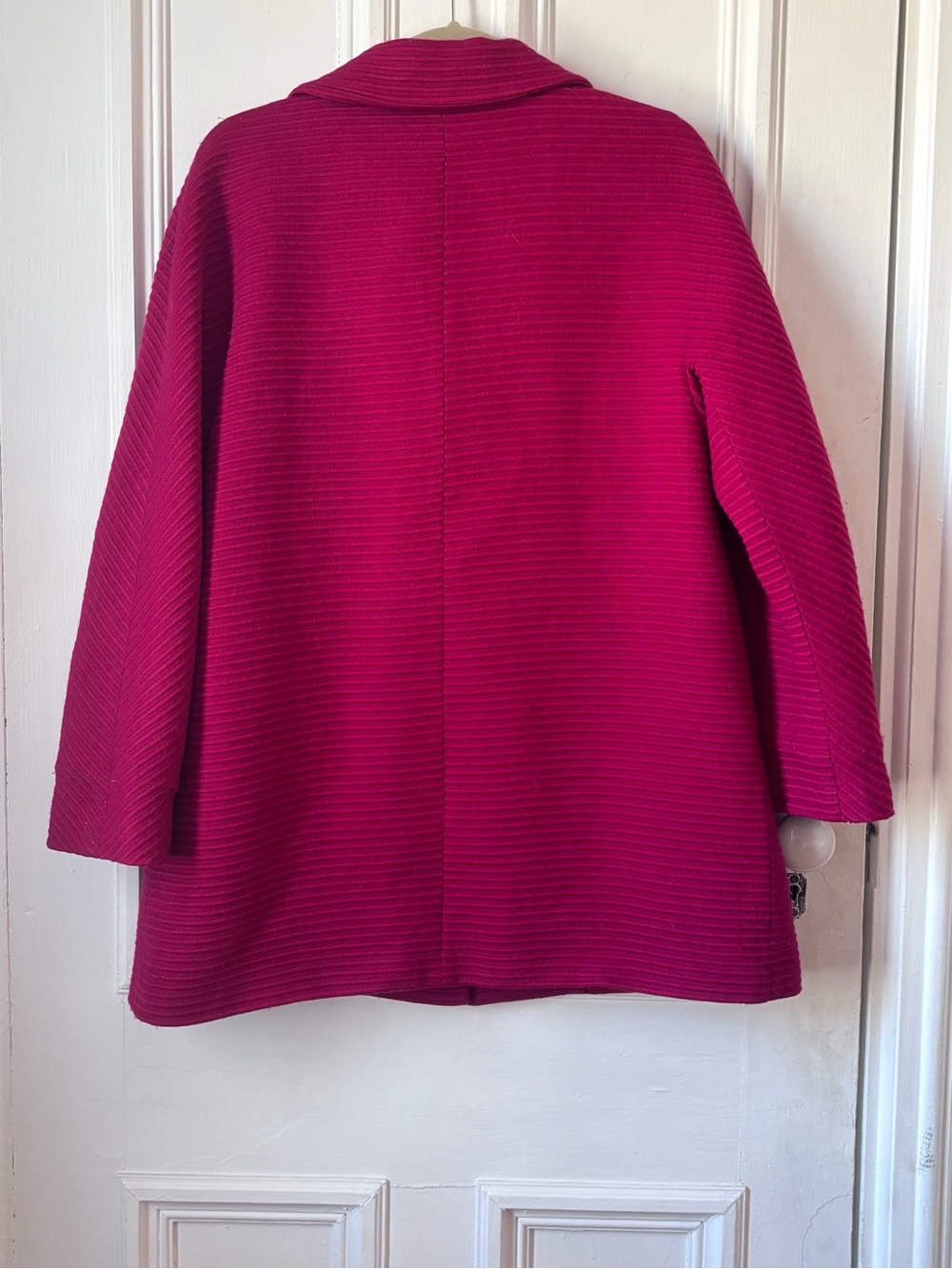 Women’s Talbots Wool Blend Stand Collar Button Front Lined Pea Coat Size 14P - Picture 5 of 11